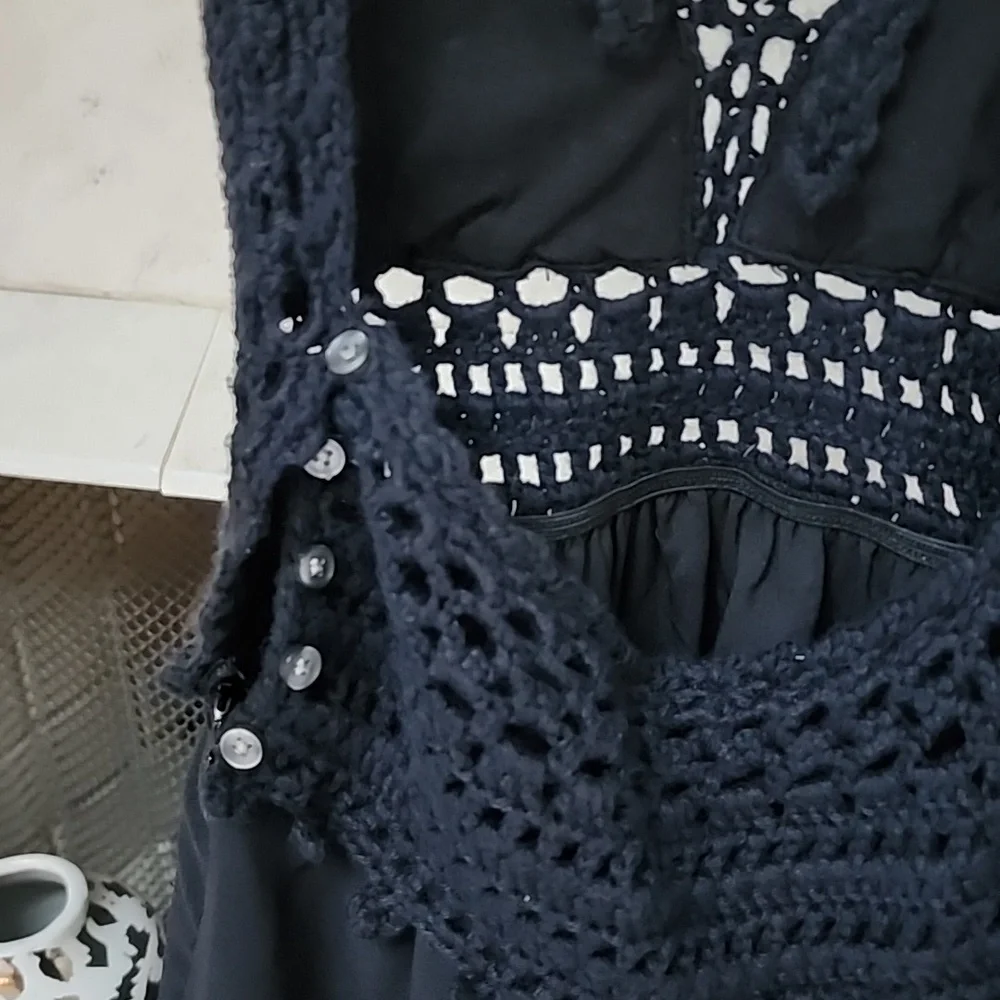 🖤🖤 ABERCROMBIE Crochet Top Black Beach MAXI DRESS 🖤🖤